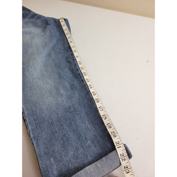 Nine West Jeans Blue Denim Vintage Boho Cuffed High Rise Cropped Women's Size 14 - Picture 4 of 12